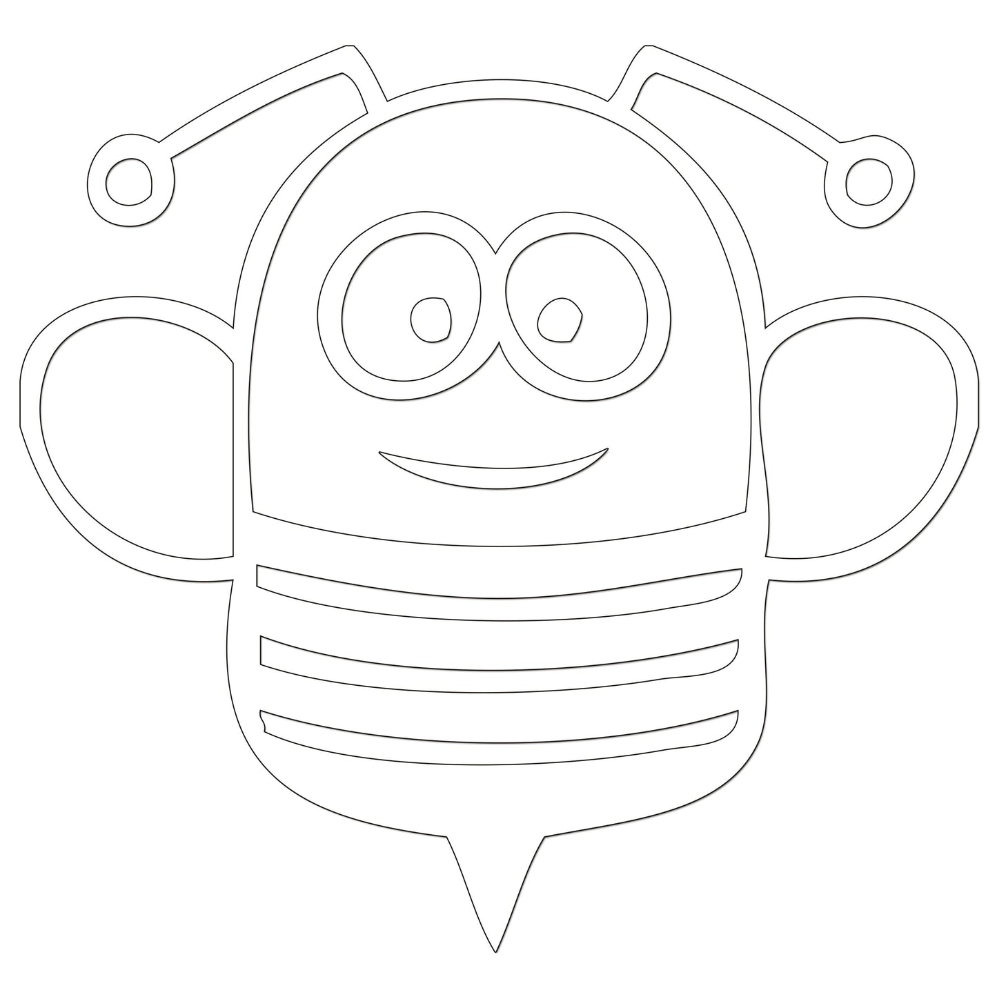 Funny Cartoon Bee Iron On HTV Transfer