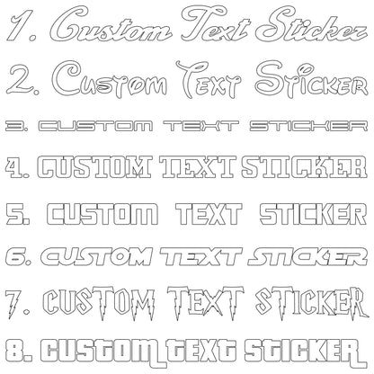 Famous Fonts Custom Text Sticker