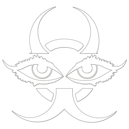 Chinese Devil Eyes Sticker