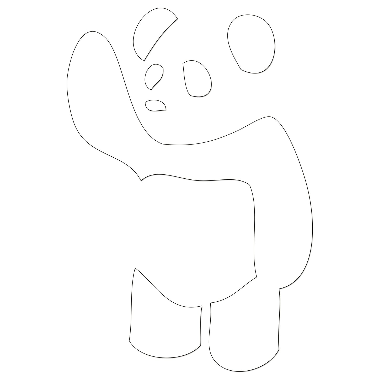 Waving Panda Sticker