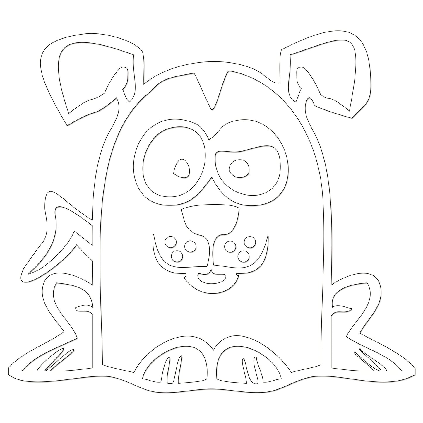 Funny Cartoon Dog Sticker