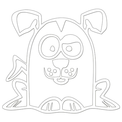 Funny Cartoon Dog Sticker