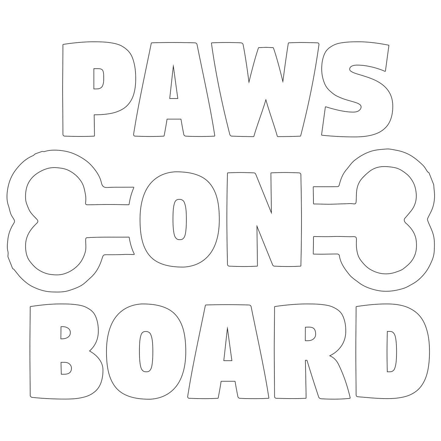 Paws On Board Sticker