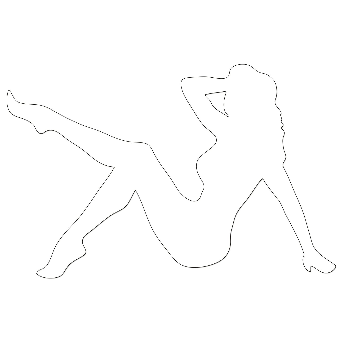 Pin Up Girl Iron On HTV Transfer