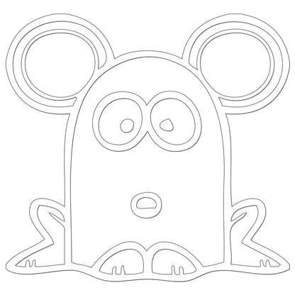 Funny Cartoon Mouse Sticker