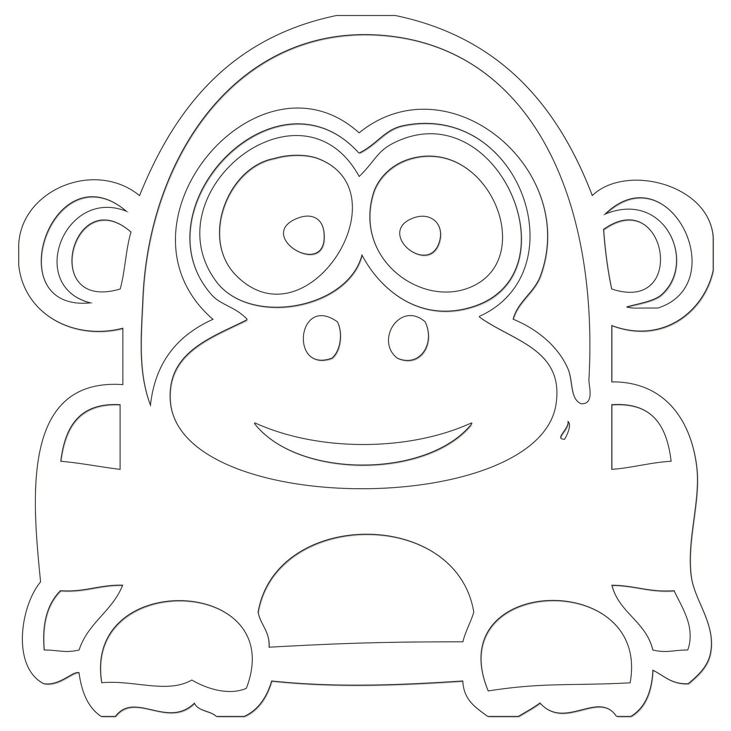 Funny Cartoon Gorilla Sticker