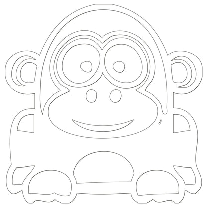 Funny Cartoon Gorilla Sticker