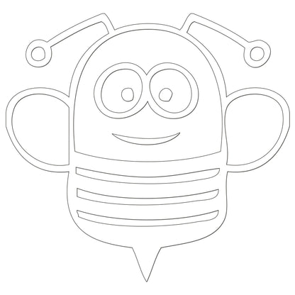 Funny Cartoon Bee Sticker