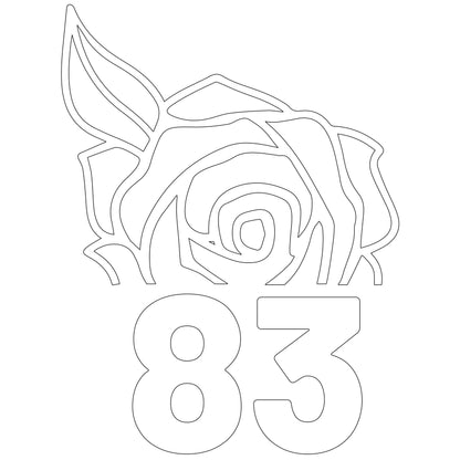 Wheelie Bin Caddy Recycle Home Decor Rose House Number Sticker Label