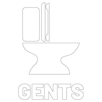 Mens Toilet Restroom Sign Sticker