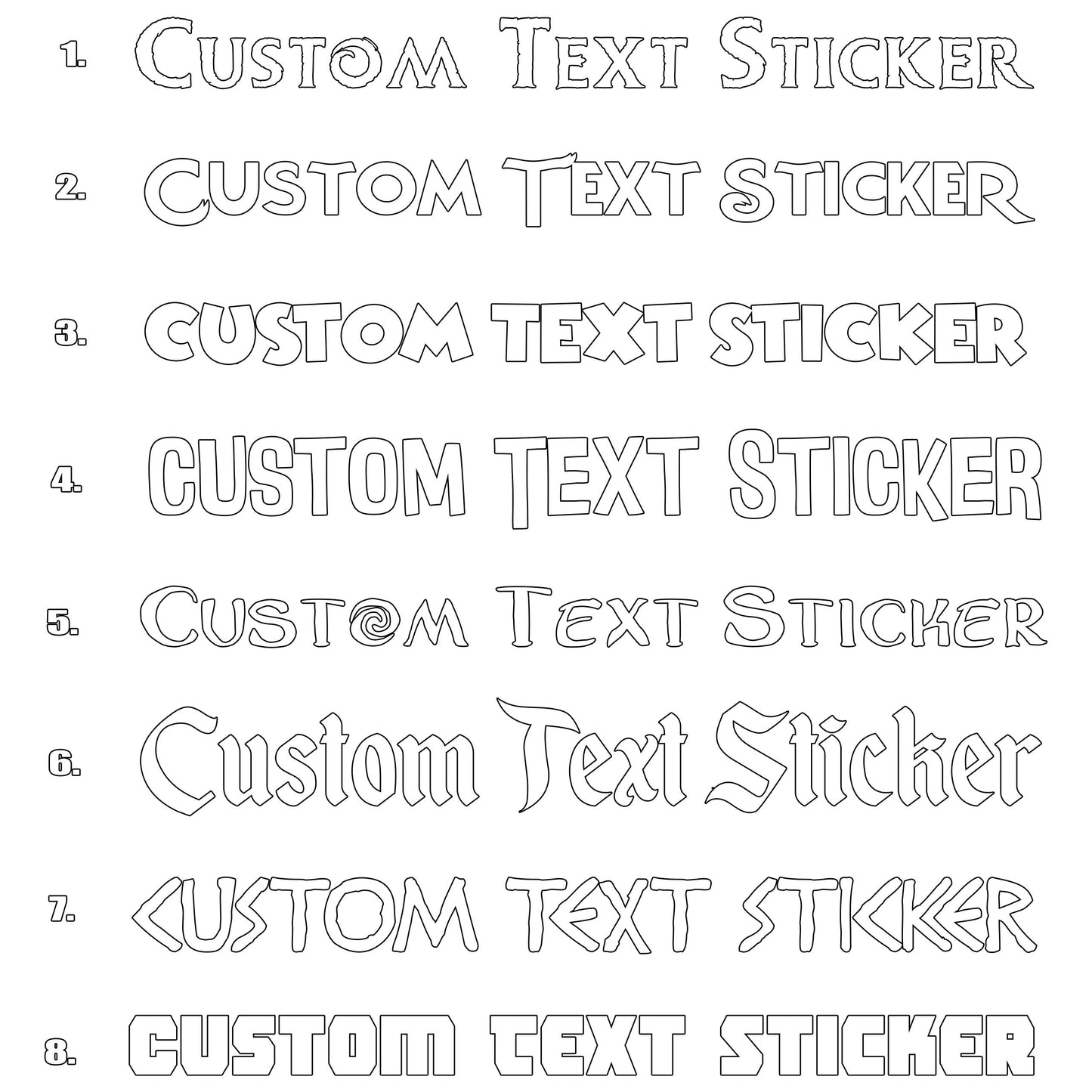 Famous Movie Fonts Sticker