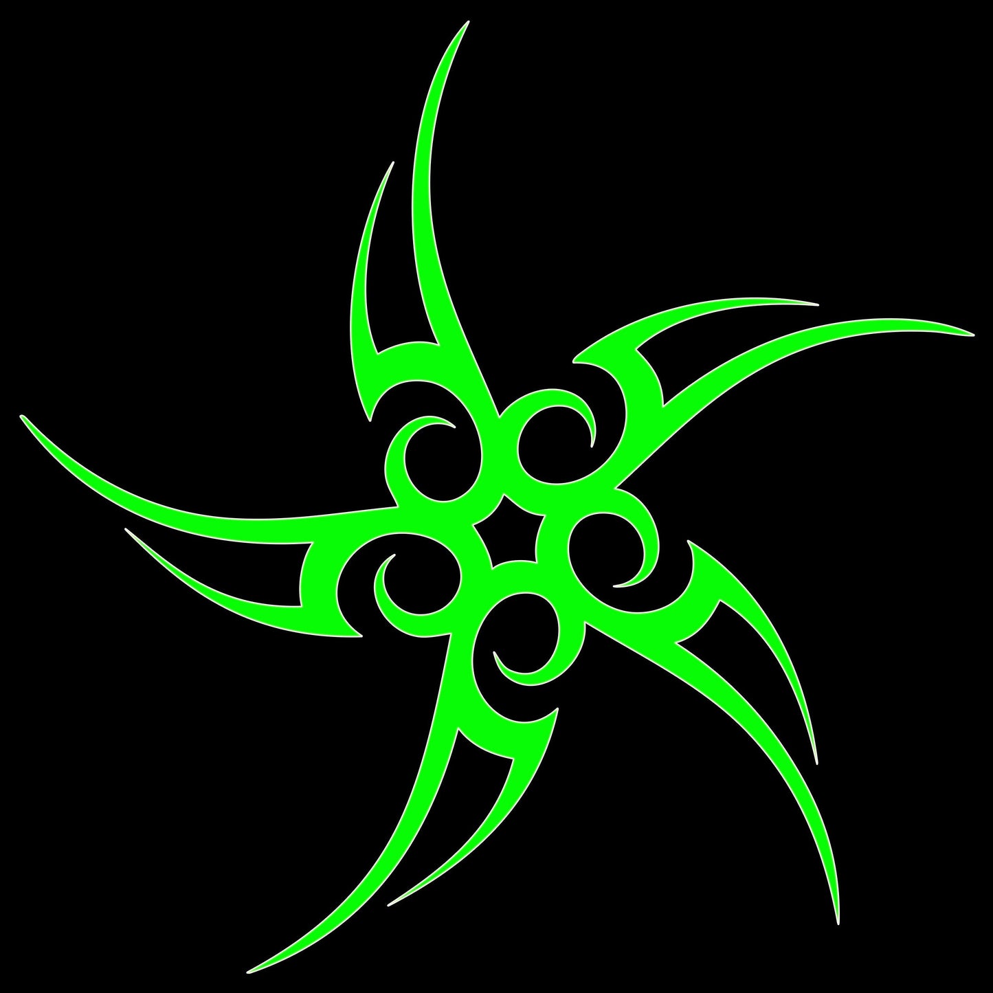 Tribal Five Star Sticker