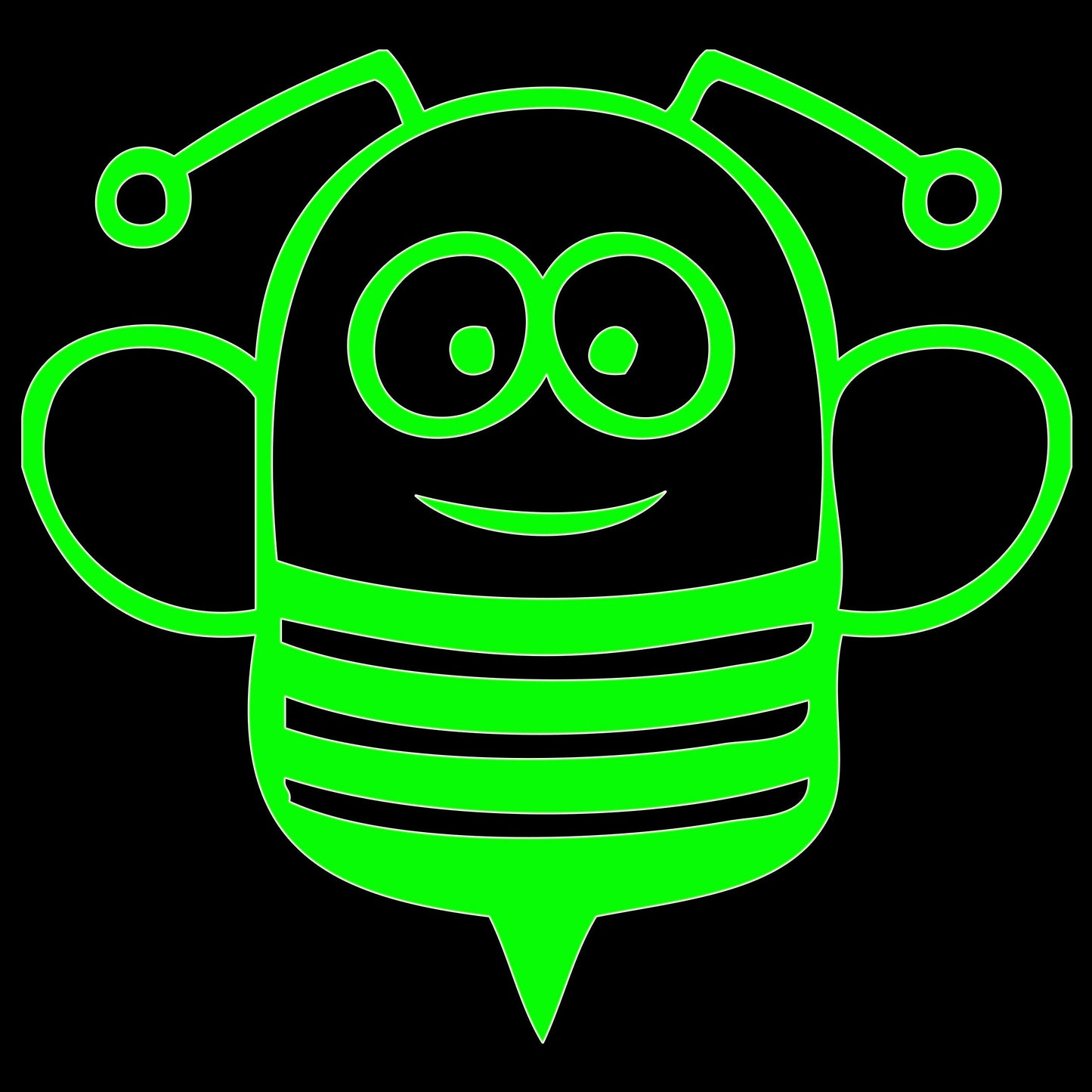 Funny Cartoon Bee Sticker