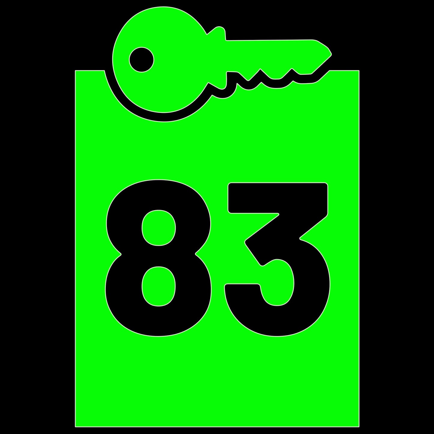 Wheelie Bin Key Sticker