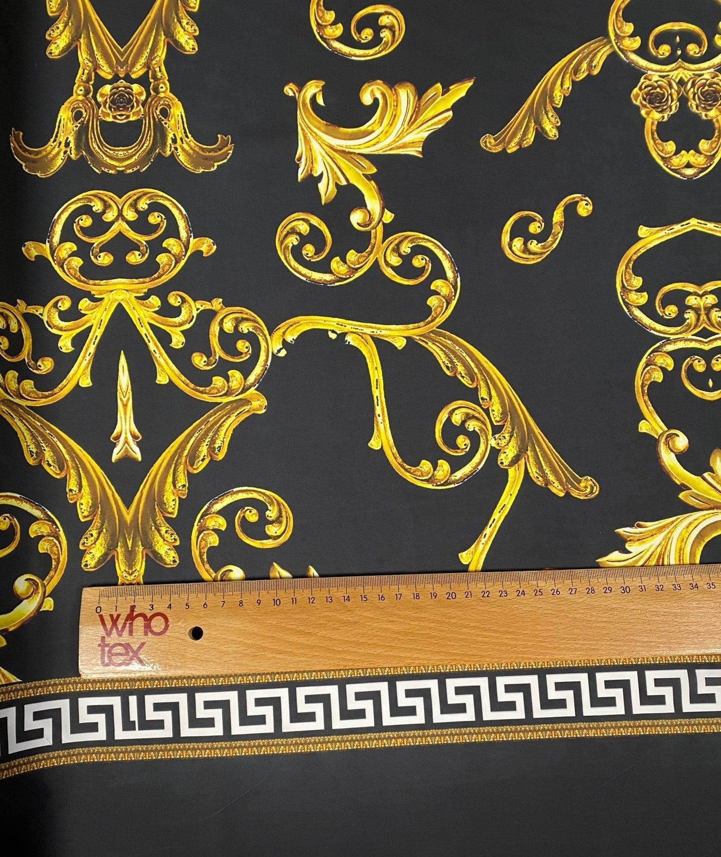 Gold Baroque Crepe Fabric by the Metre – Elegant & Luxury
