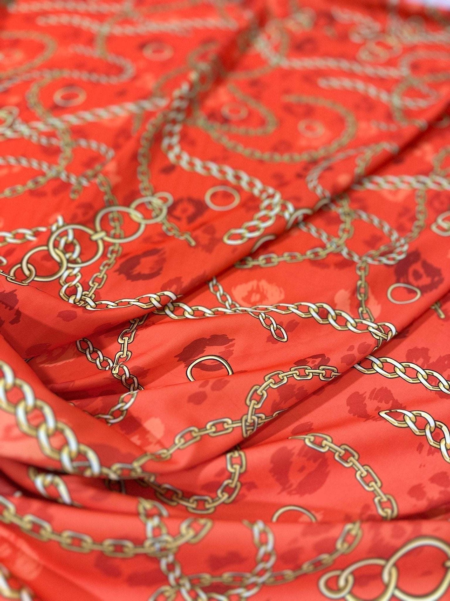 Gold Chain Fabric – Fabric by Metre, Multiple Options for Sewing & Dressmaking