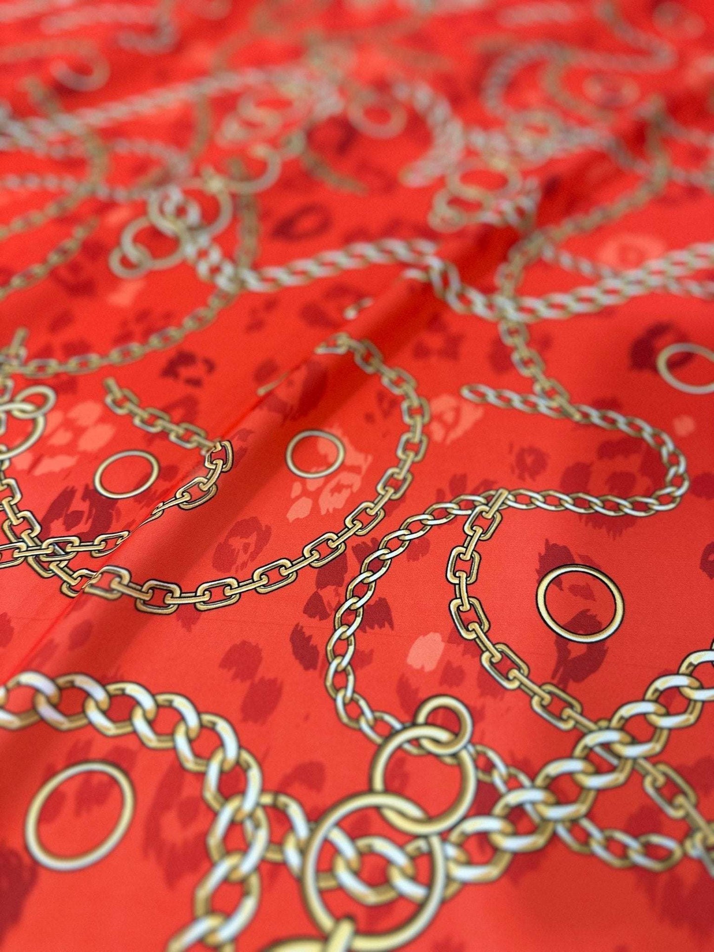 Gold Chain Fabric – Fabric by Metre, Multiple Options for Sewing & Dressmaking