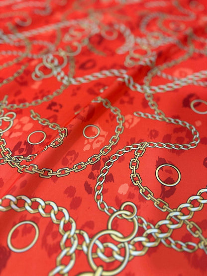 Gold Chain Fabric – Fabric by Metre, Multiple Options for Sewing & Dressmaking