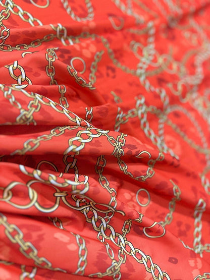 Gold Chain Fabric – Fabric by Metre, Multiple Options for Sewing & Dressmaking