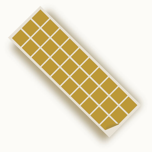 Gold Gloss 2 in SQ Vinyl Wall Tile Stickers Kitchen & Bathroom Transfers