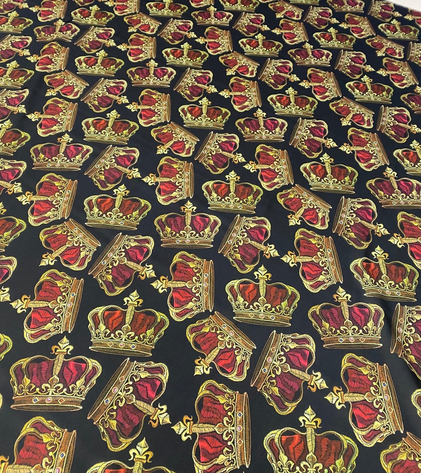 Golden Crown Fabric – Fabric by Metre, Multiple Options for Sewing & Dressmaking