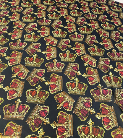Golden Crown Fabric – Fabric by Metre, Multiple Options for Sewing & Dressmaking