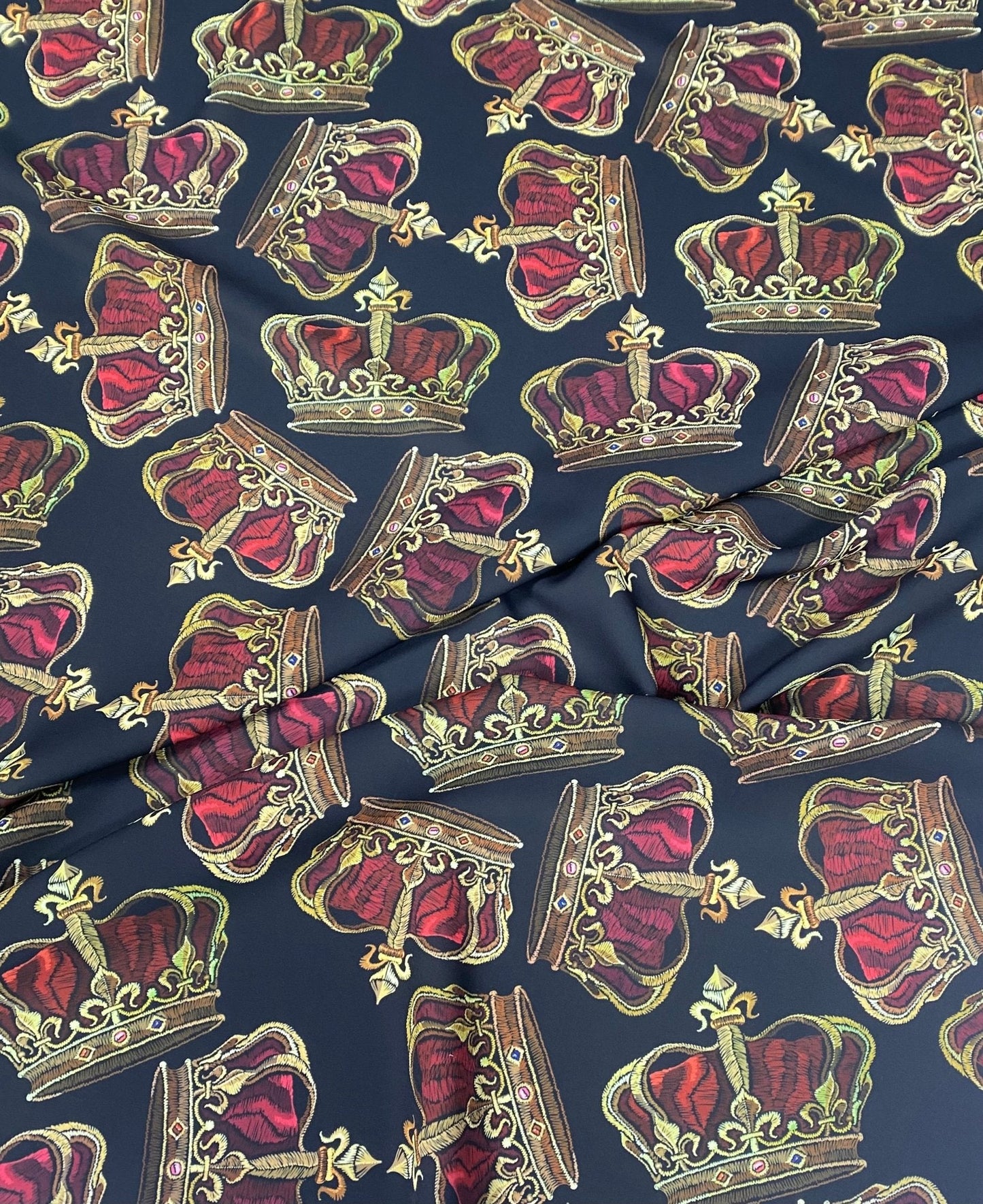 Golden Crown Fabric – Fabric by Metre, Multiple Options for Sewing & Dressmaking