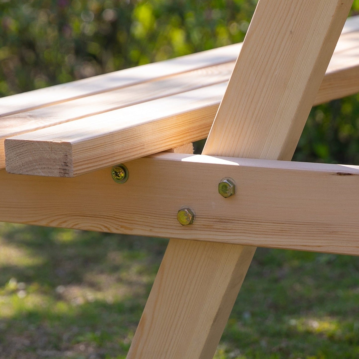 4 Seater Wooden Picnic Table Bench for Outdoor Garden or Patio with Parasol Cutout 150 cm