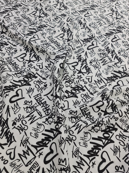 Graffiti Pattern Activewear Fabric