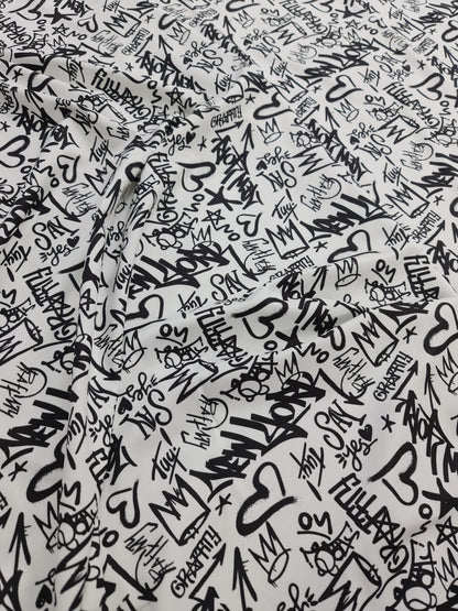 Graffiti Pattern Activewear Fabric
