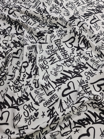 Graffiti Pattern Activewear Fabric