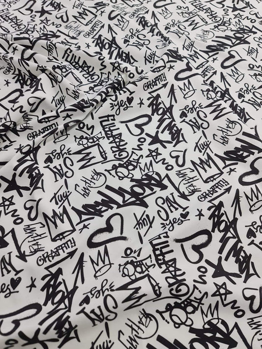 Graffiti Pattern Activewear Fabric