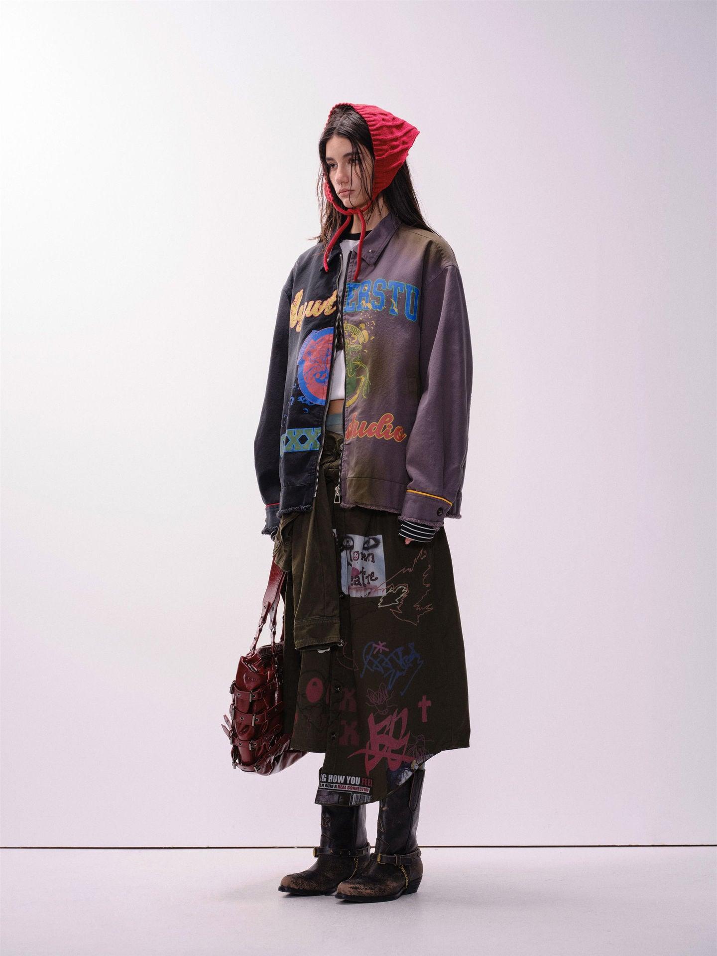 Graffiti Stitching Jacket