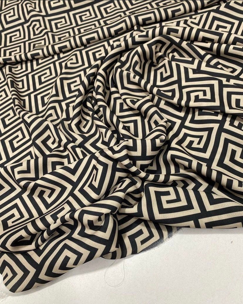 Greek Key Design Fabric