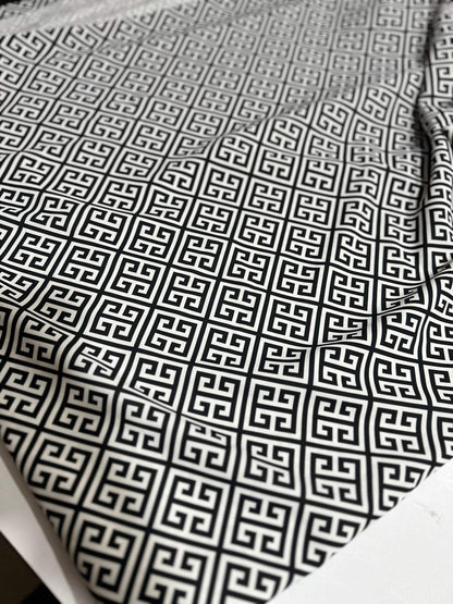 Greek Key Pattern Fabric – Multiple Fabric Options, Sold by Metre