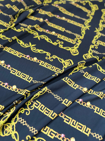 Gold Greek Key Fabric
