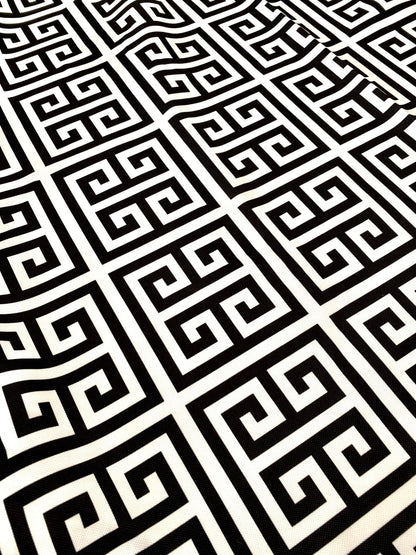 Greek Key Print Upholstery Fabric