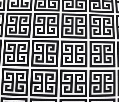 Greek Key Print Upholstery Fabric