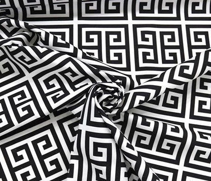 Greek Key Print Upholstery Fabric