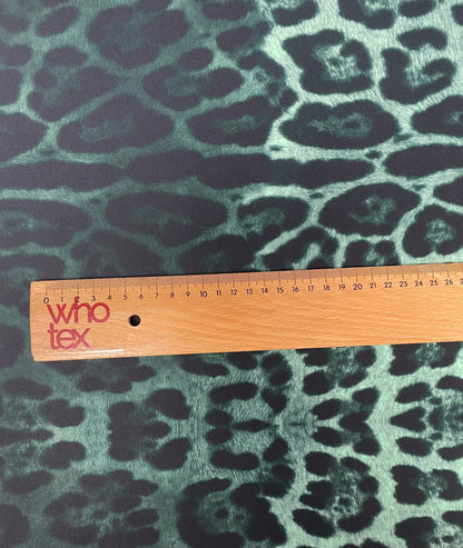 Green Leopard Fabric – Multiple Fabric Options, Sold by Metre
