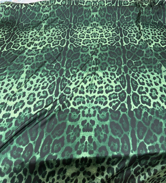 Green Leopard Fabric