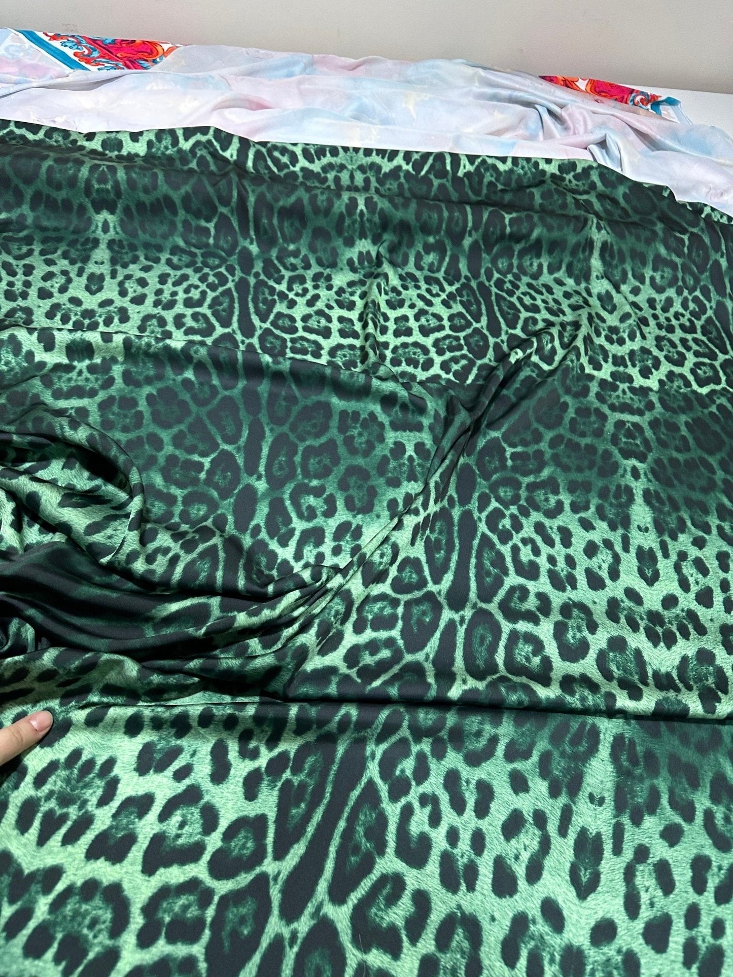 Green Leopard Fabric