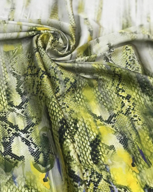 Green Snake Skin Fabric