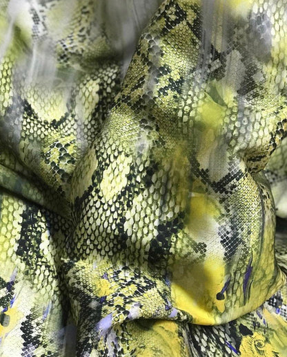 Green Snake Skin Fabric