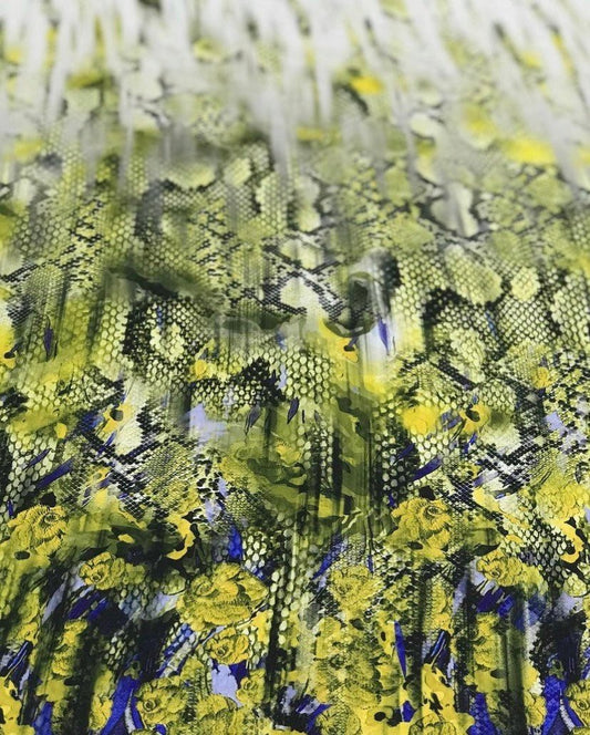 Green Snake Skin Fabric