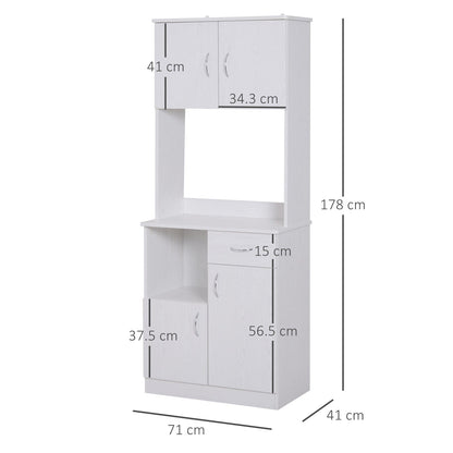 Kitchen Cupboard with Doors Cabinet Shelves Drawer Open Countertop Storage Cabinet for Living Room