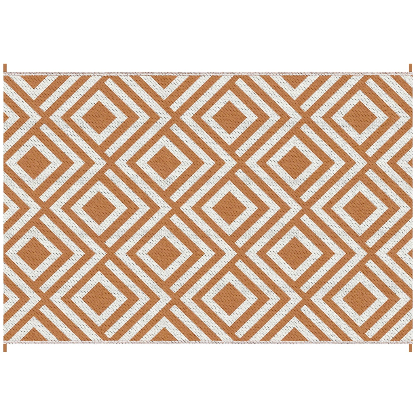 Reversible Outdoor Rug with Carry Bag and Ground Stakes