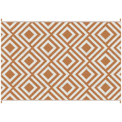 Reversible Outdoor Rug with Carry Bag and Ground Stakes