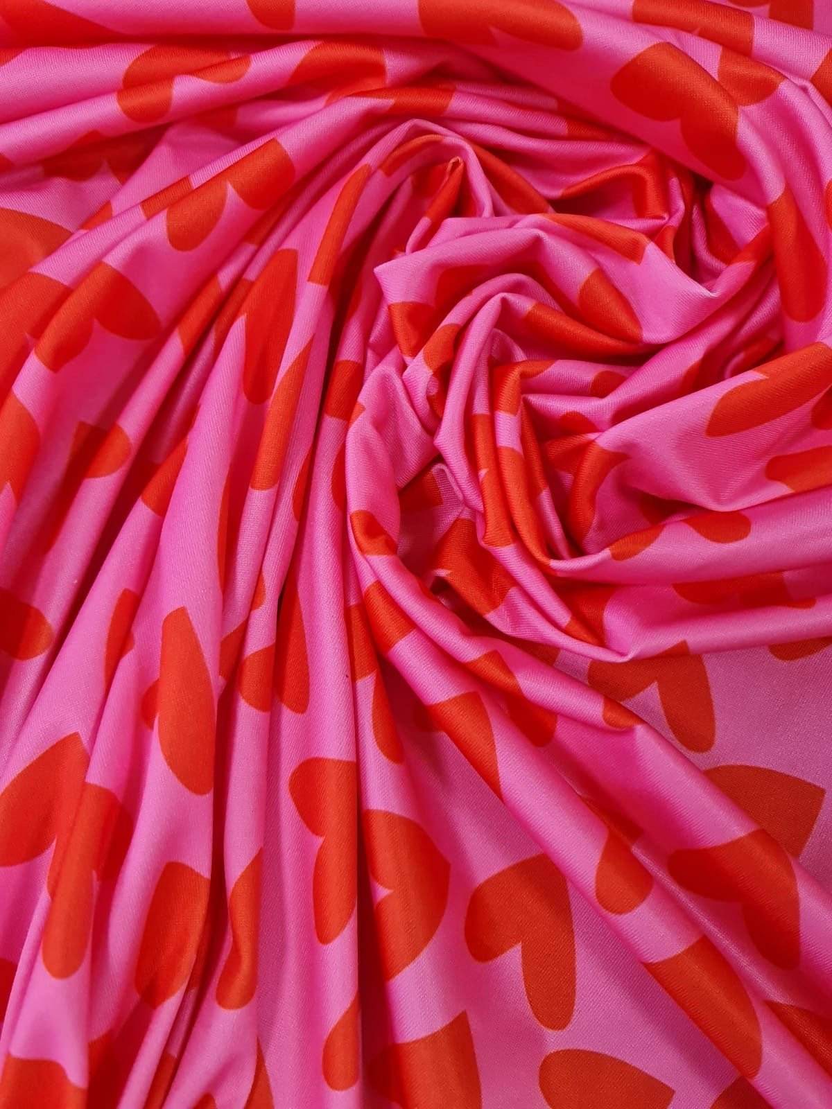 Heart Print Cotton Fabric