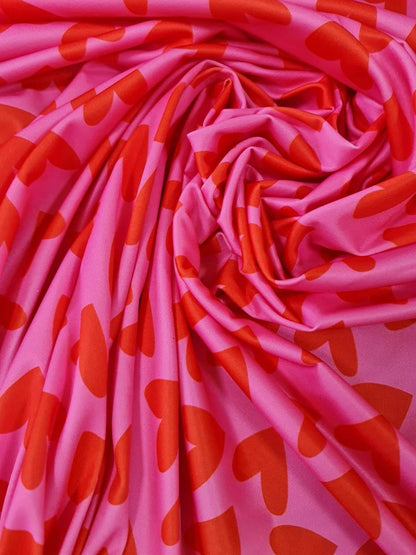 Heart Print Cotton Fabric